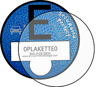 Öntapadó fólia a kék E-Plakette matricához
